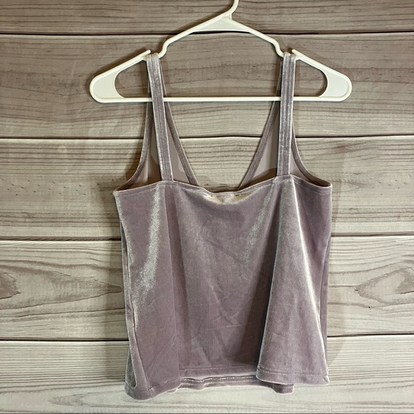 Madewell Velvet V-Neck Tank Top in Provence Grape - Picture 5 of 9